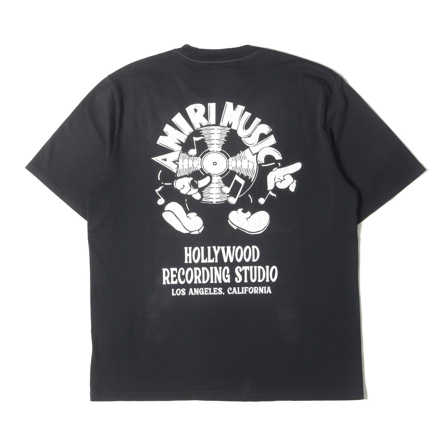 25SS フェード加工 グラフィック ロゴ Tシャツ (MUSIC RECORD TEE AMJYTE1168)