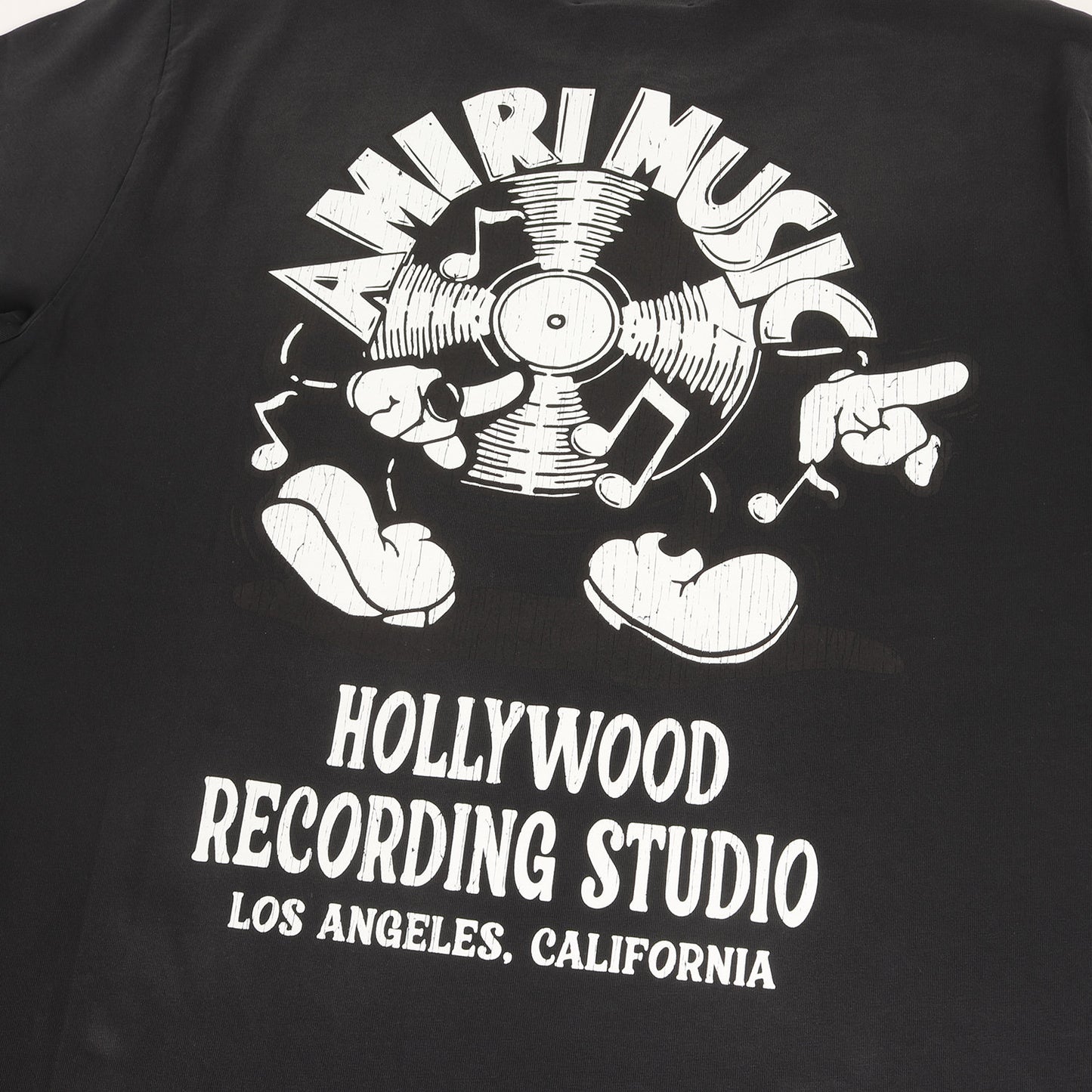 25SS フェード加工 グラフィック ロゴ Tシャツ (MUSIC RECORD TEE AMJYTE1168)