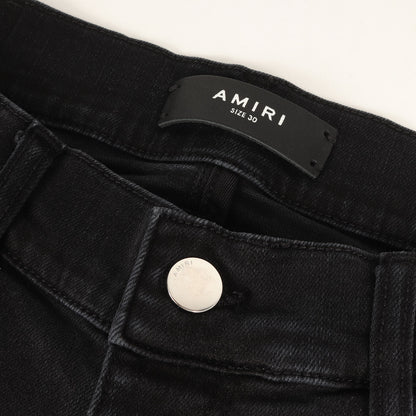 24AW クラッシュ ウルトラスウェード リペア加工 ストレッチ デニム スキニー パンツ (MX1 ULTRASUEDE AMDNSY1055)