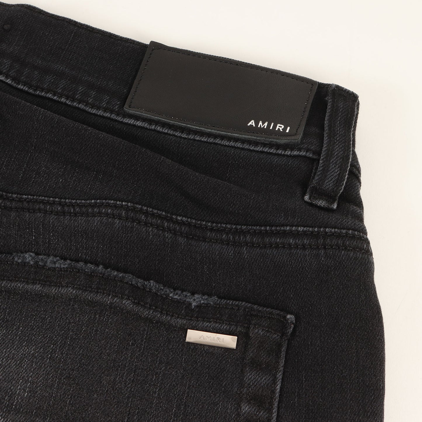 24AW クラッシュ ウルトラスウェード リペア加工 ストレッチ デニム スキニー パンツ (MX1 ULTRASUEDE AMDNSY1055)