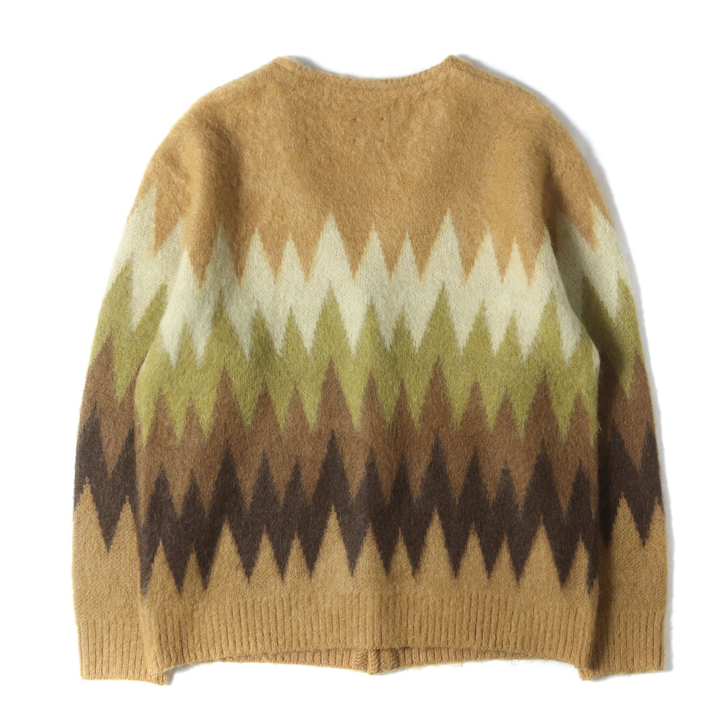 ジグザグ ジャガード モヘア Vネック カーディガン (Mohair Cardigan Zigzag LQ274)