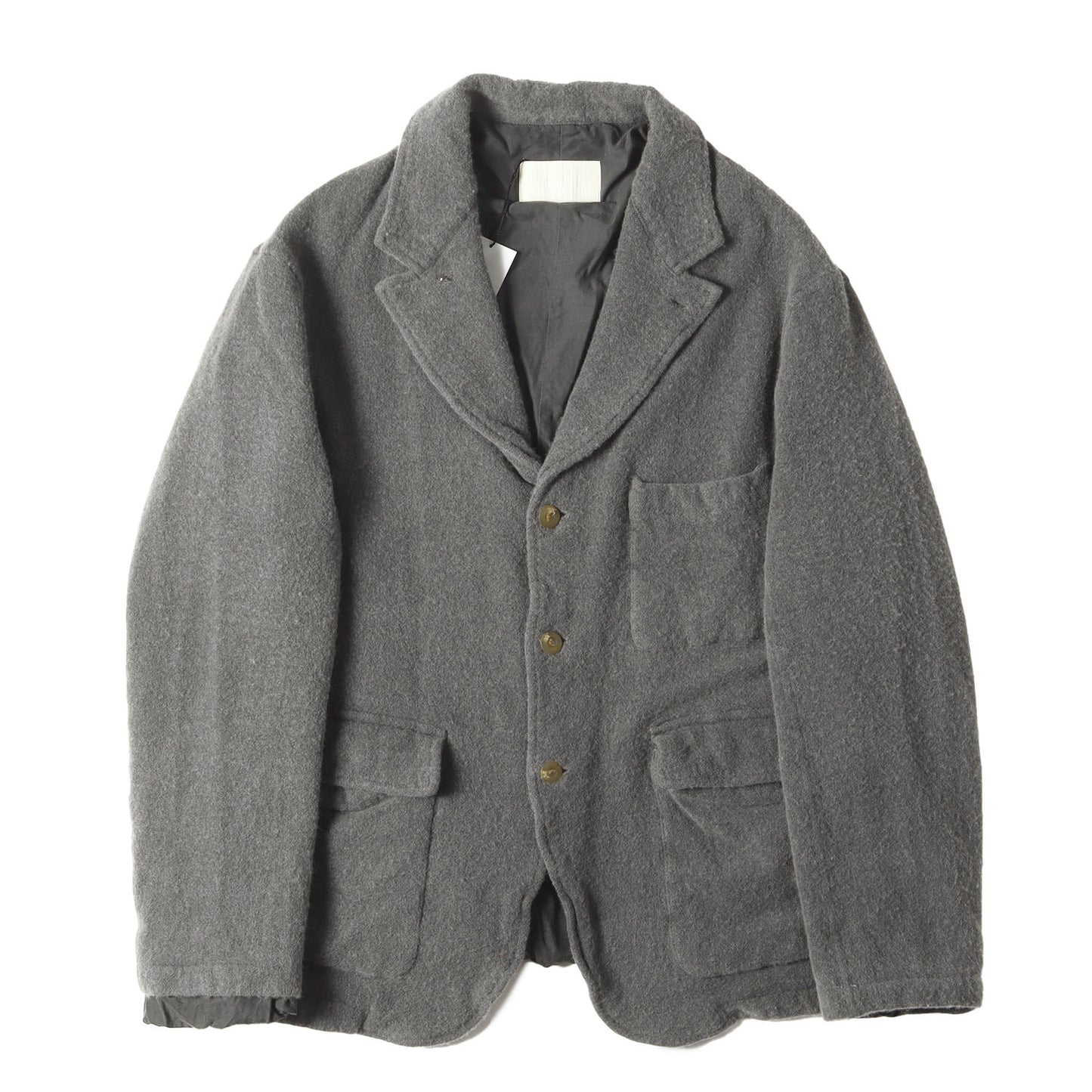 製品染 縮絨加工 ウール 3B テーラード (MILLED DRIVERS JACKET INNAT06-J02)