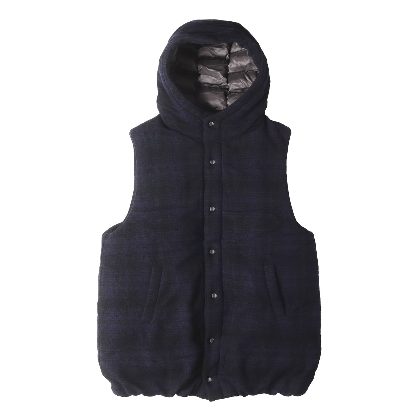 23AW チェック フーデッド ダウンベスト (Layer boucle Ballon down vest 10S23FW194V)