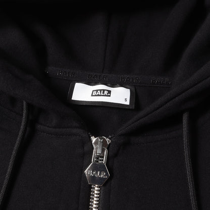 ワンポイント メタル ロゴ スウェット ジップ パーカー