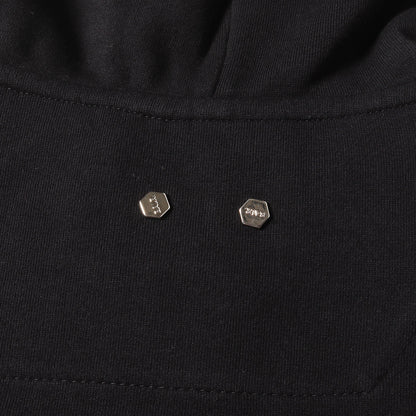 ワンポイント メタル ロゴ スウェット ジップ パーカー