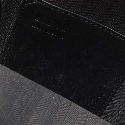 バーティカル クロスボディ ポケット サテンカーフレザー バッグ