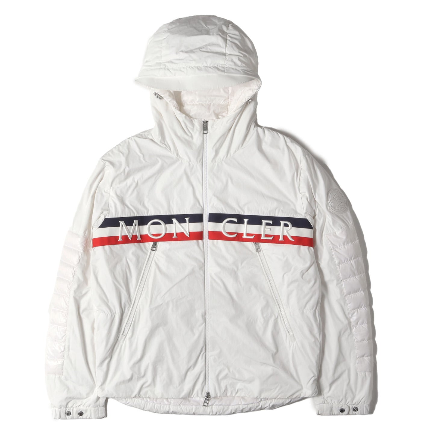 21SS トリコロール ロゴ 刺繍 フーデッド ダウンジャケット (OLARGUES G10911B60A00 54A91)