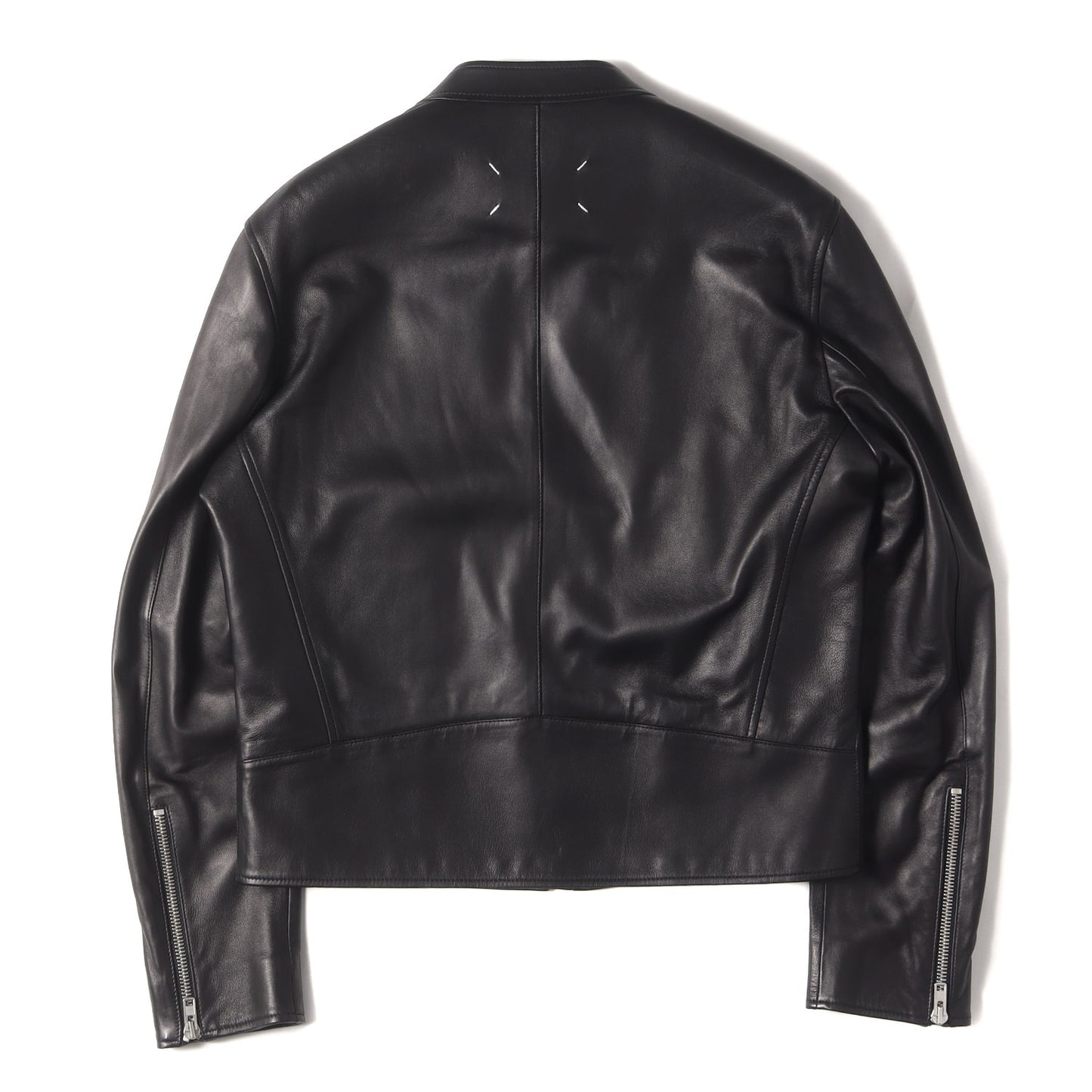 22SS 八の字 ラムレザー シングル ライダース ジャケット (5zip Leather Jacket S50AM0489 SY1460)