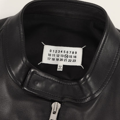 22SS 八の字 ラムレザー シングル ライダース ジャケット (5zip Leather Jacket S50AM0489 SY1460)