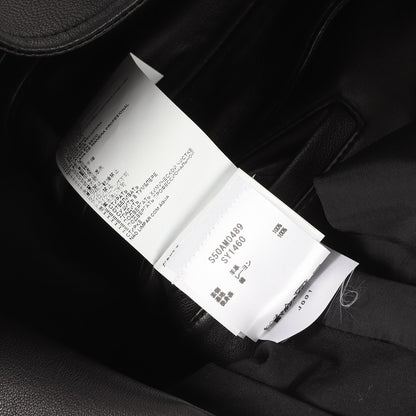 22SS 八の字 ラムレザー シングル ライダース ジャケット (5zip Leather Jacket S50AM0489 SY1460)