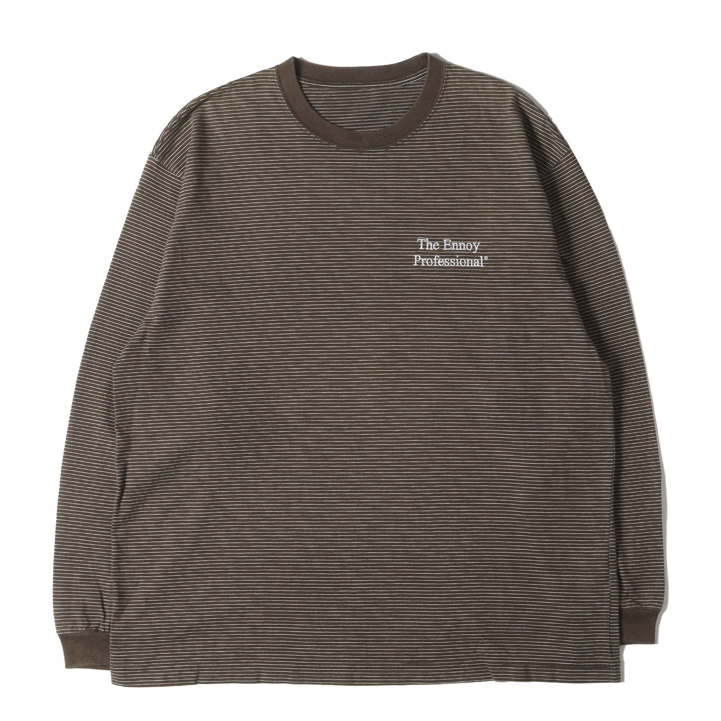 ロゴ 刺繍 ピンボーダー ロングスリーブ Tシャツ (L/S Border Tee AW21BRENCT01AM)