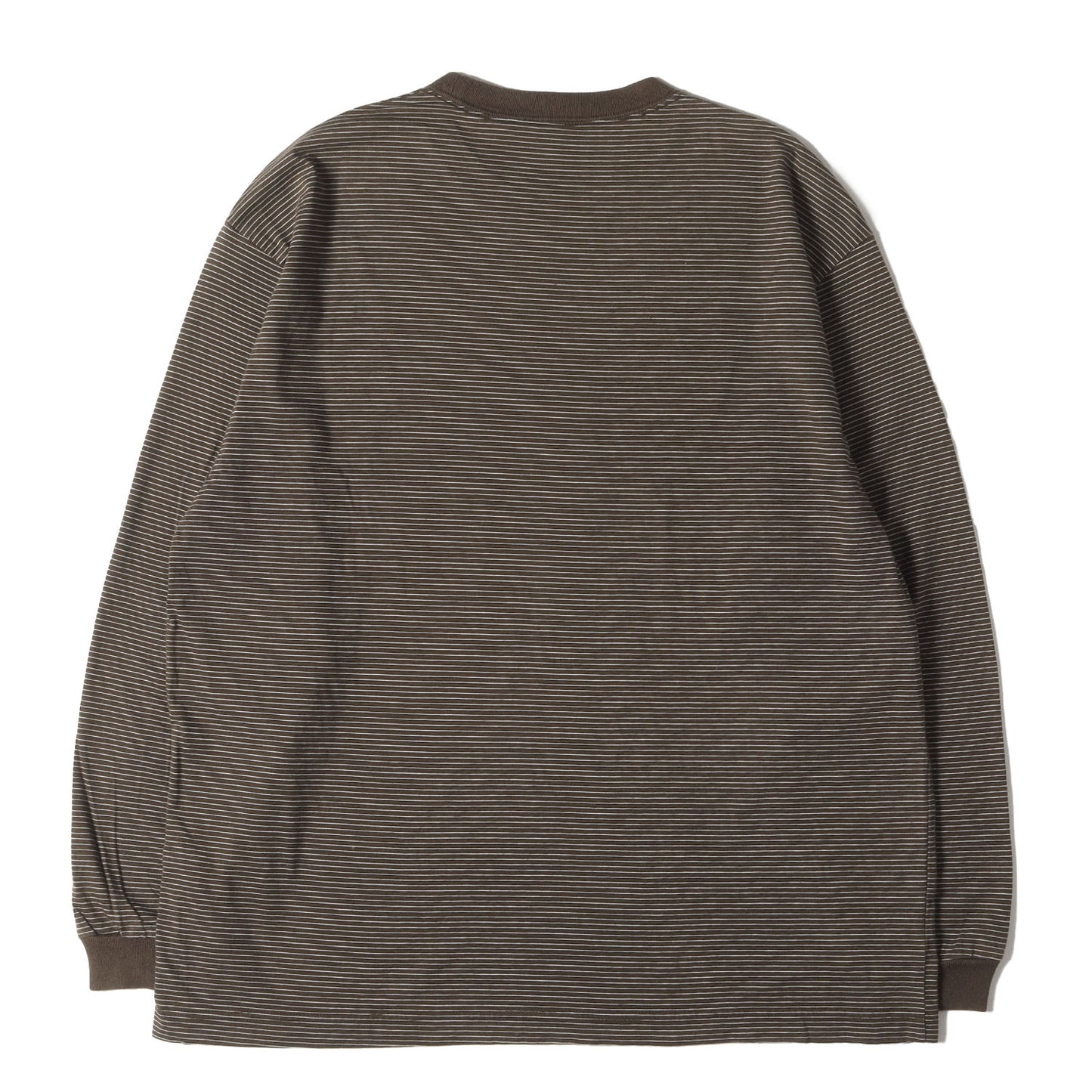 ロゴ 刺繍 ピンボーダー ロングスリーブ Tシャツ (L/S Border Tee AW21BRENCT01AM)