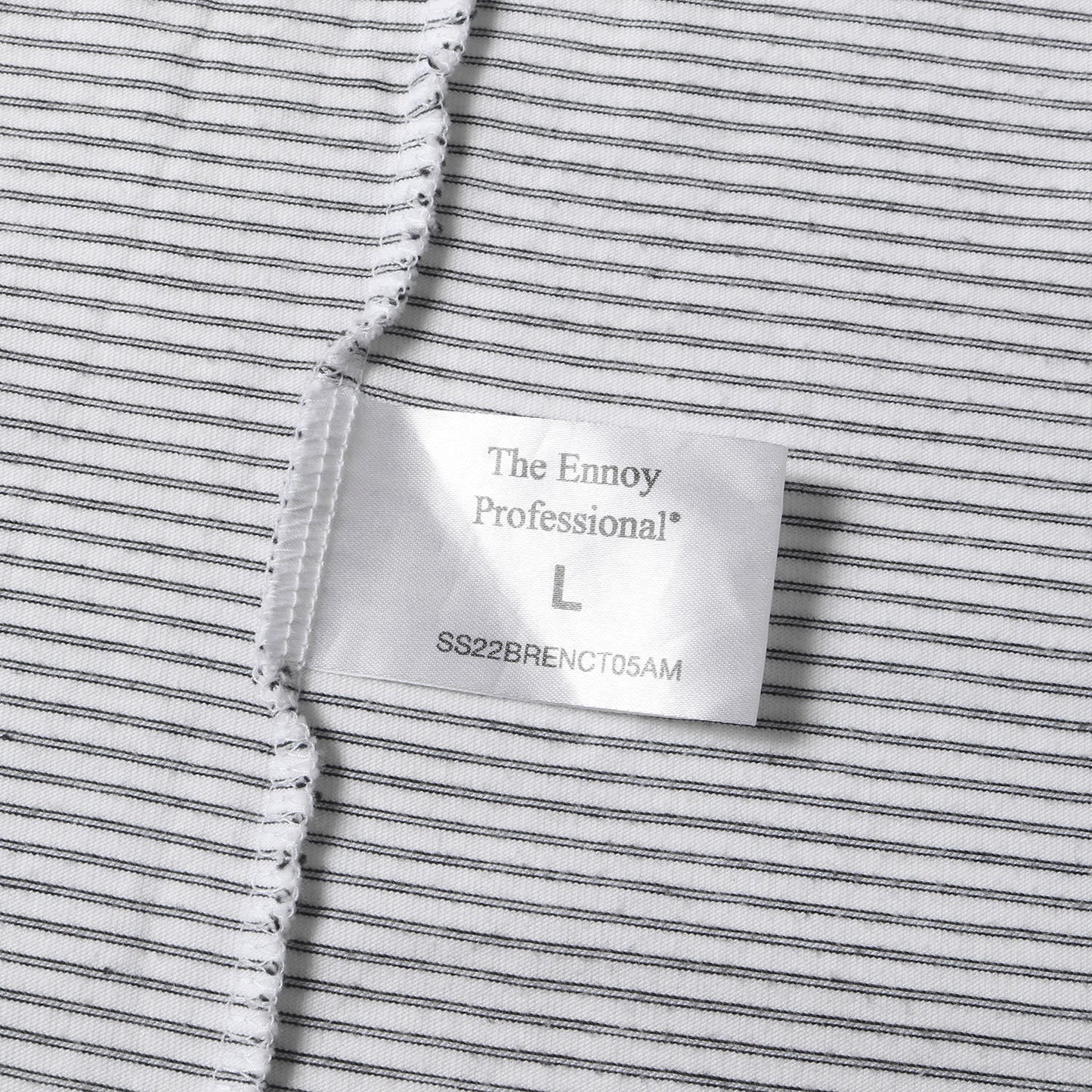 ワンポイント ロゴ 刺繍 ペンシル ボーダー Tシャツ (S/S Border Tee SS22BRENCT05AM)