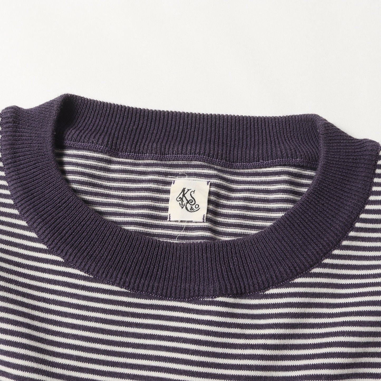 ボーダー コットン ニット ポケット Tシャツ (Crewneck Knit Pocket Tee KS22SKN02)