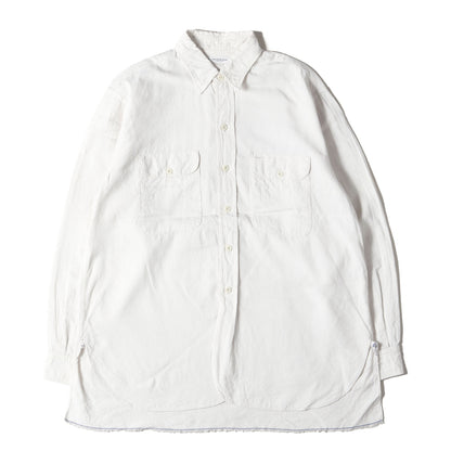 23SS 強撚 リネンコットン オックスフォード ワーク シャツ (LINEN OXFORD WORK SHIRTS MT3103-0604B) / MADE IN JAPAN