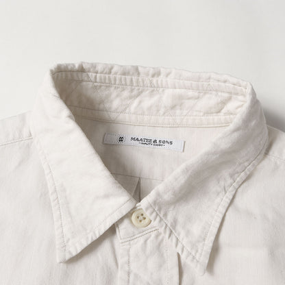 23SS 強撚 リネンコットン オックスフォード ワーク シャツ (LINEN OXFORD WORK SHIRTS MT3103-0604B) / MADE IN JAPAN