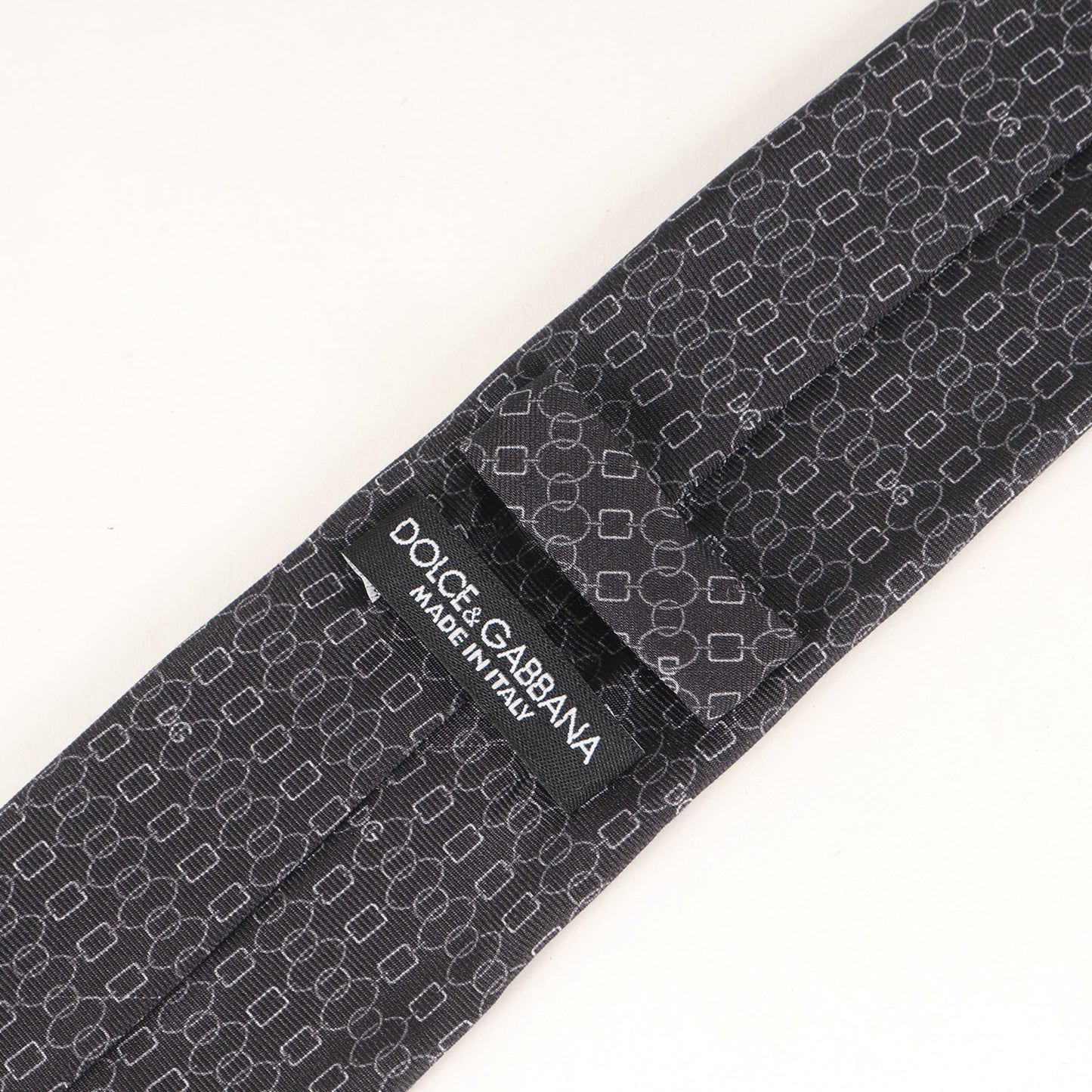 ジオメトリック ジャガード シルク ネクタイ / ナロータイ