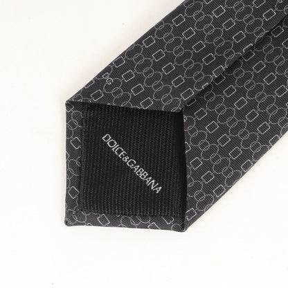 ジオメトリック ジャガード シルク ネクタイ / ナロータイ