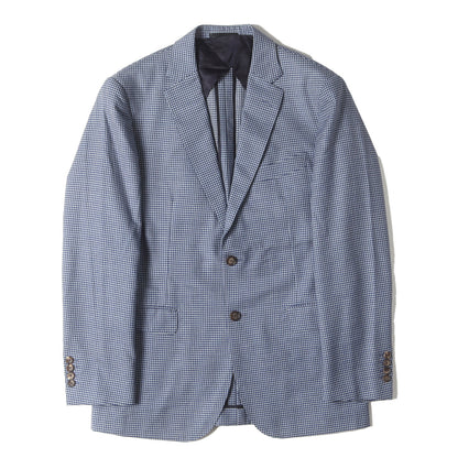 ギンガムチェック スーパー120S ウール 2B テーラード ジャケット (G1D31-305) / MADE IN JAPAN