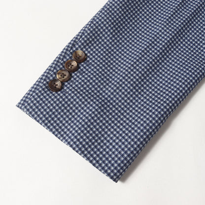 ギンガムチェック スーパー120S ウール 2B テーラード ジャケット (G1D31-305) / MADE IN JAPAN