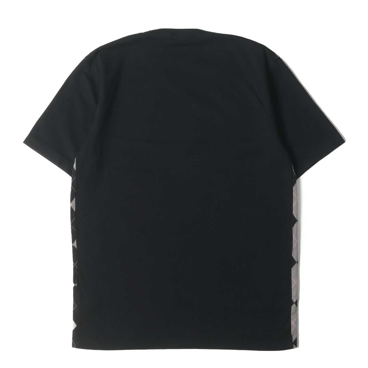 ワンポイント ホースマーク 刺繍 アーガイル 切替 Tシャツ / MADE IN JAPAN