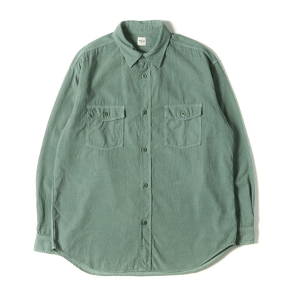23AW ダブルポケット コーデュロイ ワーク シャツ (3820700055) / 細畝 MADE IN JAPAN