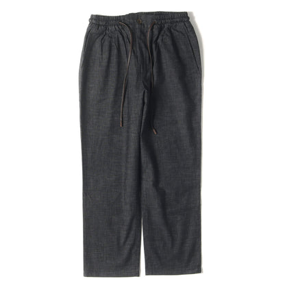 ワンタック ストレッチ シャンブレー イージー トラウザー スラックス パンツ (DEVON SPORT TROUSER R57-1) / ジッパーフライ MADE IN ITALY
