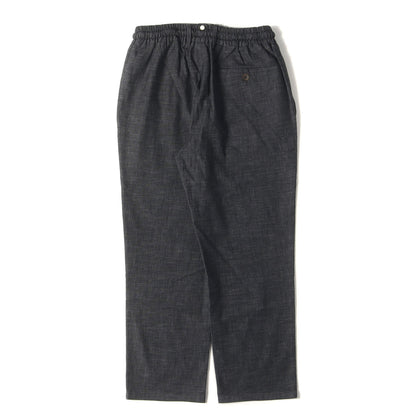ワンタック ストレッチ シャンブレー イージー トラウザー スラックス パンツ (DEVON SPORT TROUSER R57-1) / ジッパーフライ MADE IN ITALY