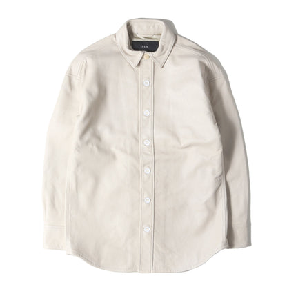 23AW シュリンク シープレザー シャツ (SHRINK SHEEP DROP SHOULDER P-ARMY SHIRTS B460 LMB044)