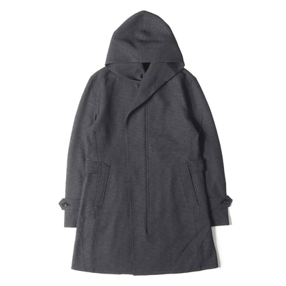 23SS ハウンドトゥース ストレッチ フーデッド コート (DOBBY STRETCH WRAP HOODED COAT C081 PER026)