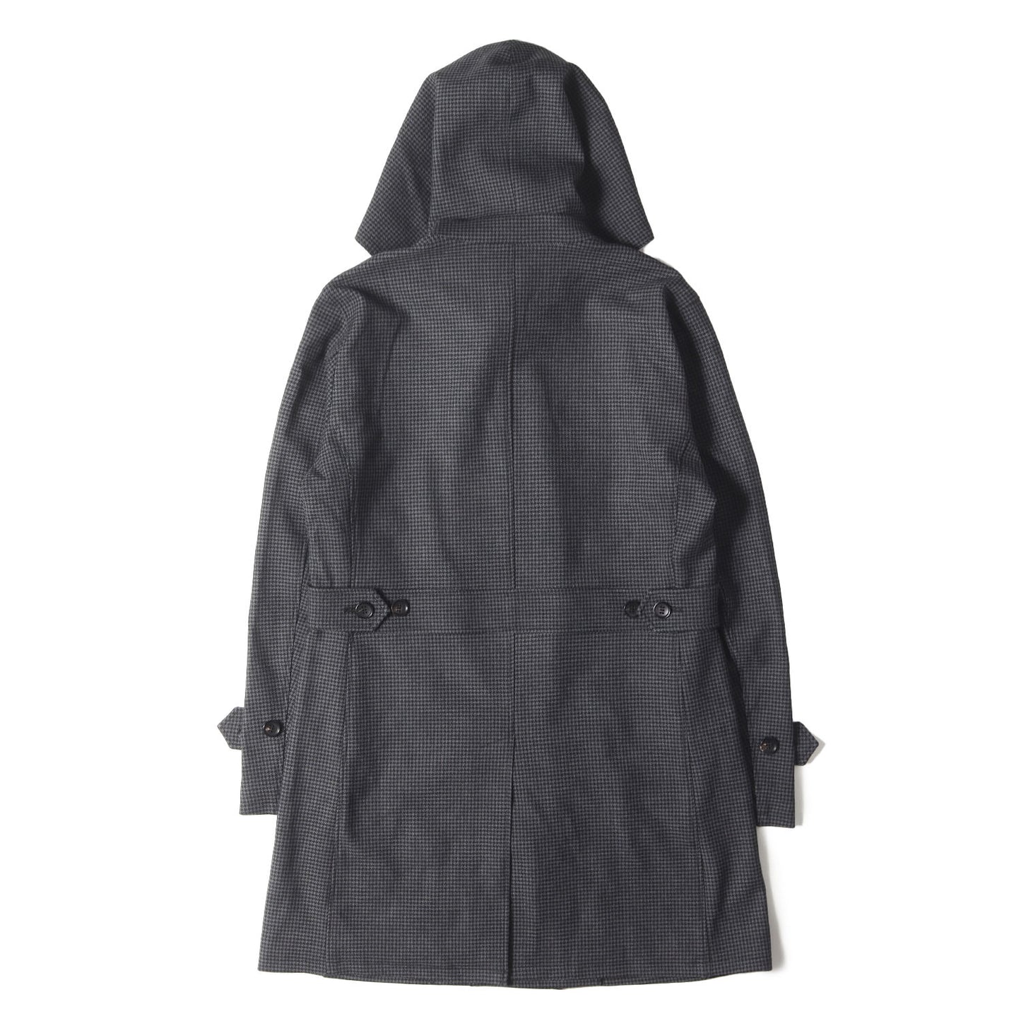 23SS ハウンドトゥース ストレッチ フーデッド コート (DOBBY STRETCH WRAP HOODED COAT C081 PER026)