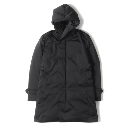 23AW フーデッド ナイロン ラップコート (STRETCH TAFFETA by LIMONTA WRAP HOODED DOWN COAT C085 PET136)