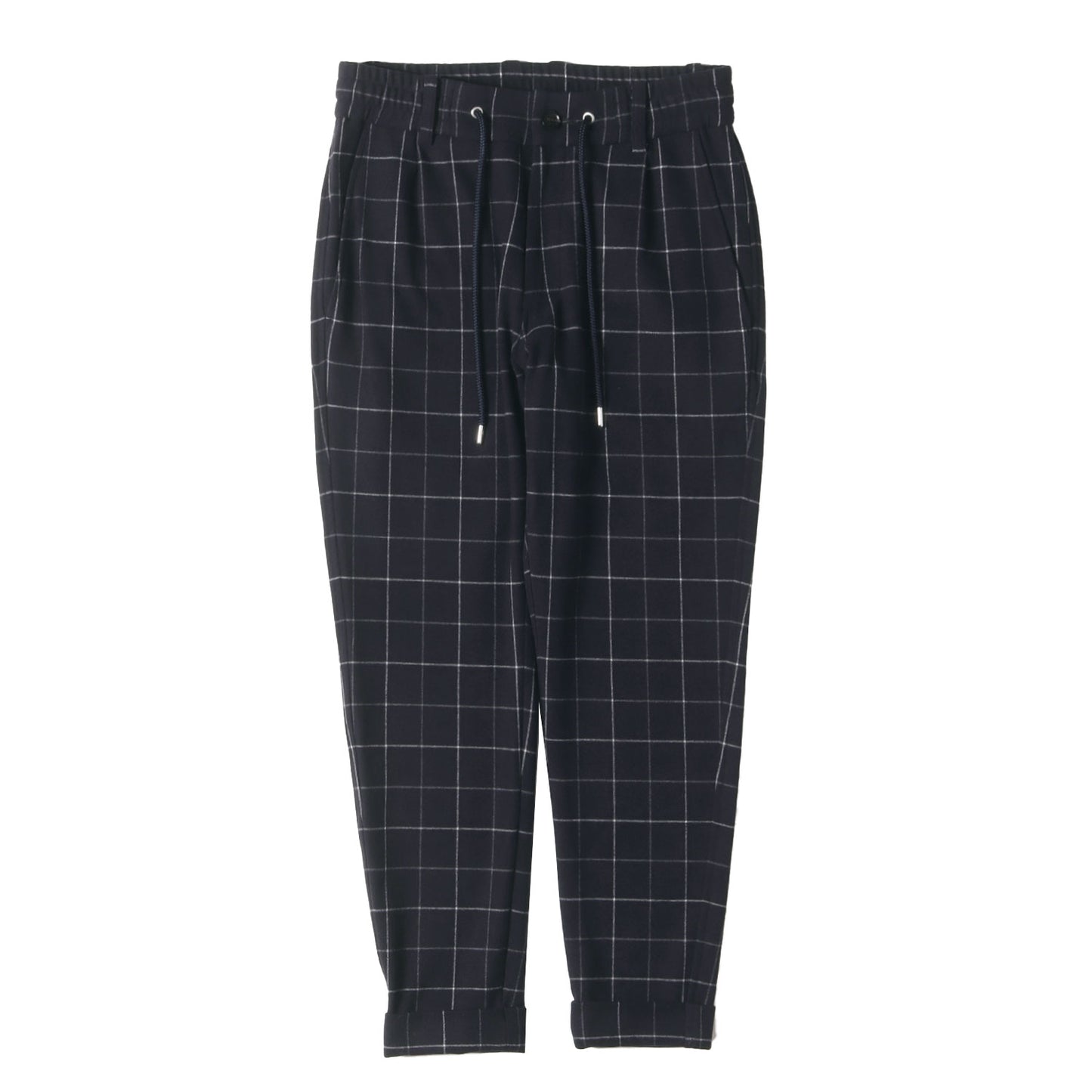 ウインドウペン チェック ワンタック ストレッチ ポリレーヨン イージー パンツ (WINDOW PEN MONALUCE SWING EASY PANTS P304 PER023)