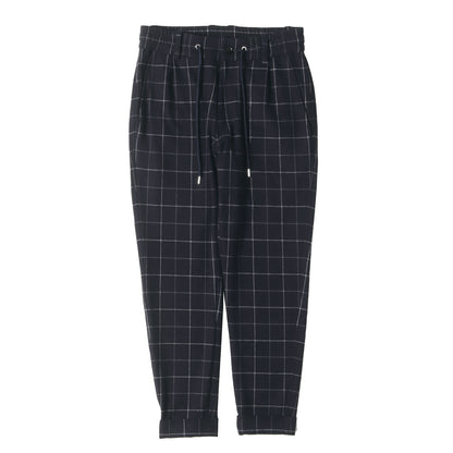ウインドウペン チェック ワンタック ストレッチ ポリレーヨン イージー パンツ (WINDOW PEN MONALUCE SWING EASY PANTS P304 PER023)