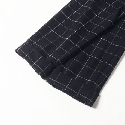 ウインドウペン チェック ワンタック ストレッチ ポリレーヨン イージー パンツ (WINDOW PEN MONALUCE SWING EASY PANTS P304 PER023)