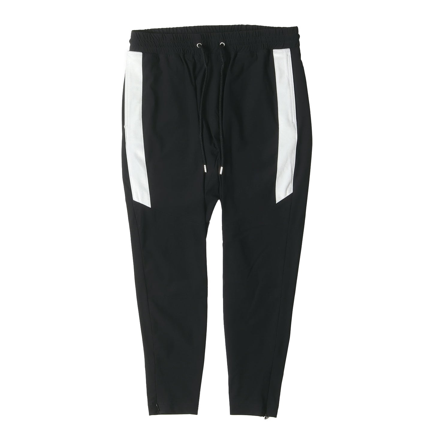 23SS サイドベロアライン 裾ジップ ストレッチ アイスナイロン イージー パンツ (TM ICE NYLON BIKER SKINNY P312 NLU031)