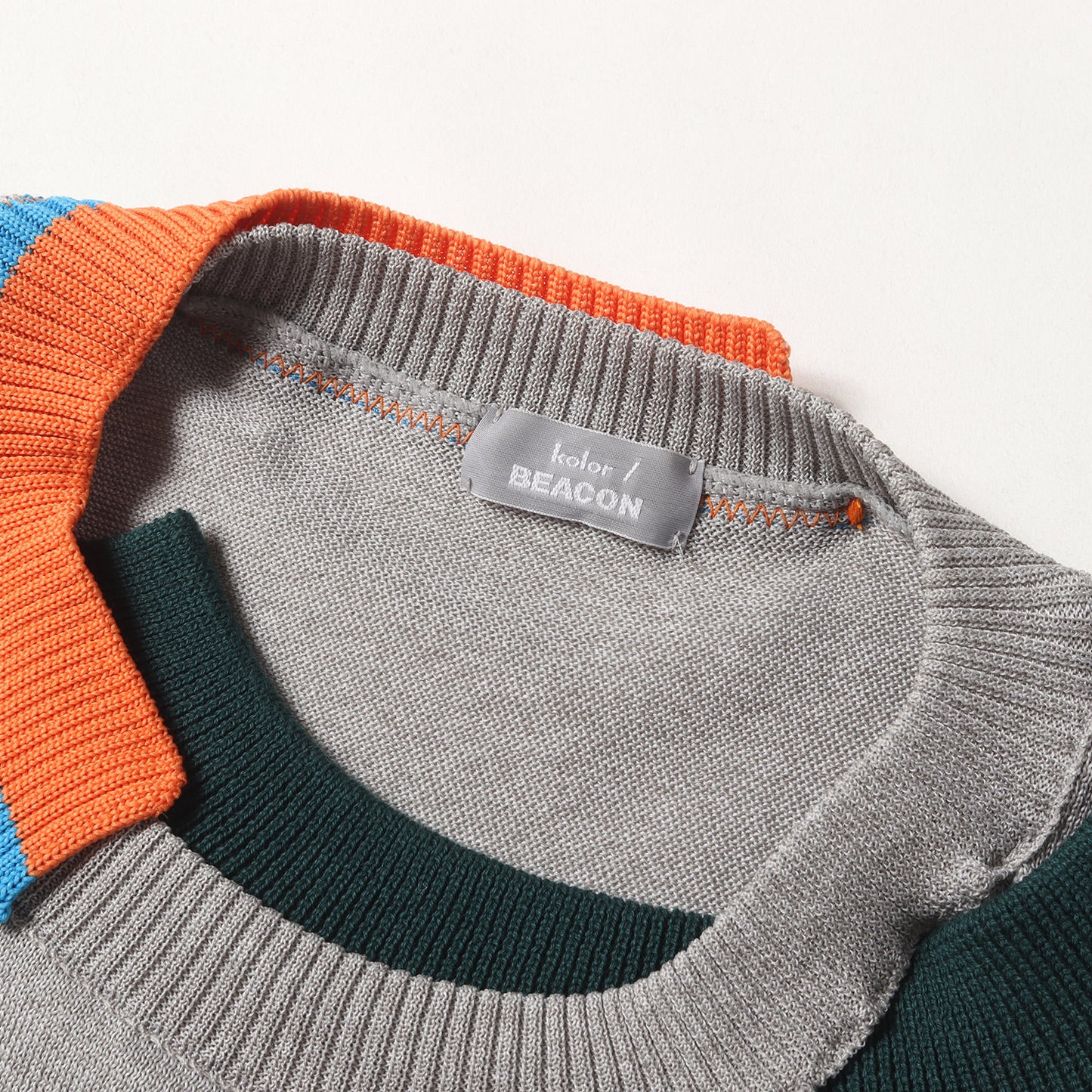 23SS ドッキング ポリコットン ハイゲージ ニット (23SBM-N02331) / BEACON