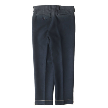 裾ジップ ターンアップヘム グラデーション スラックス パンツ