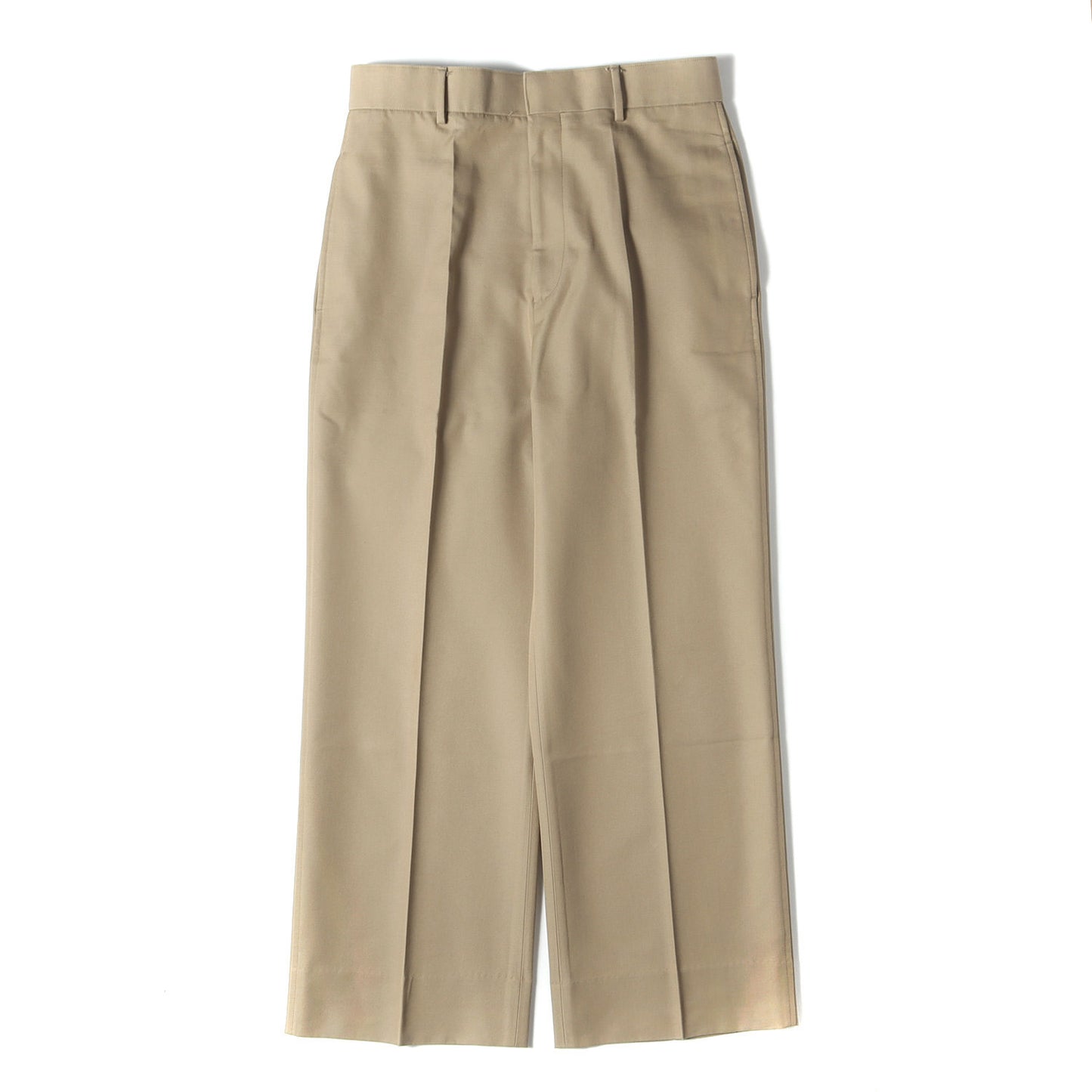 ストレート ワイド コットンウール チノパンツ (STRIGHT WIDE PANTS 1214-177-8445) / H BEAUTY&YOUTH