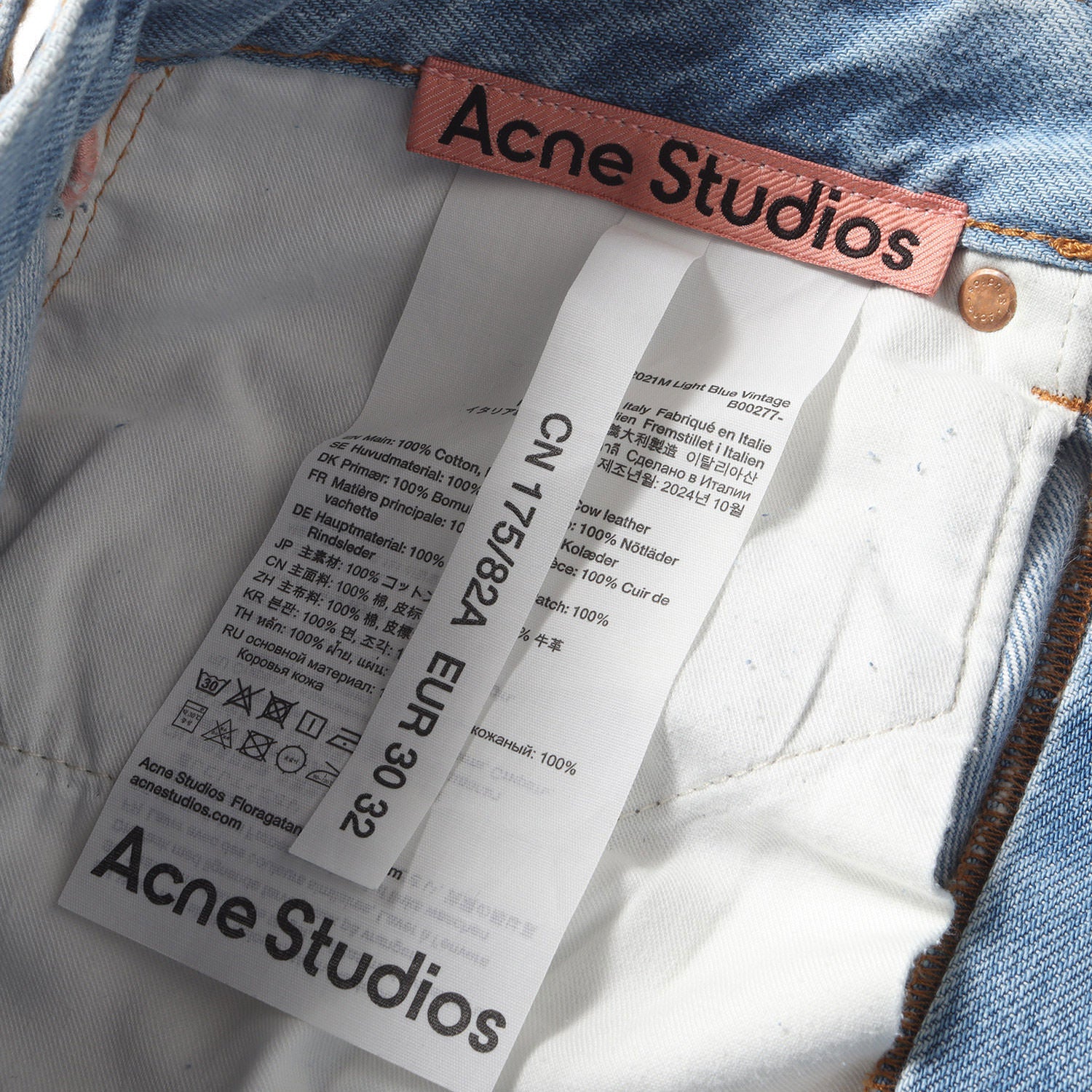 666 MAX FAUXレザー ロンドンスリムジーンズ 32 666 MAX FAUX レザー