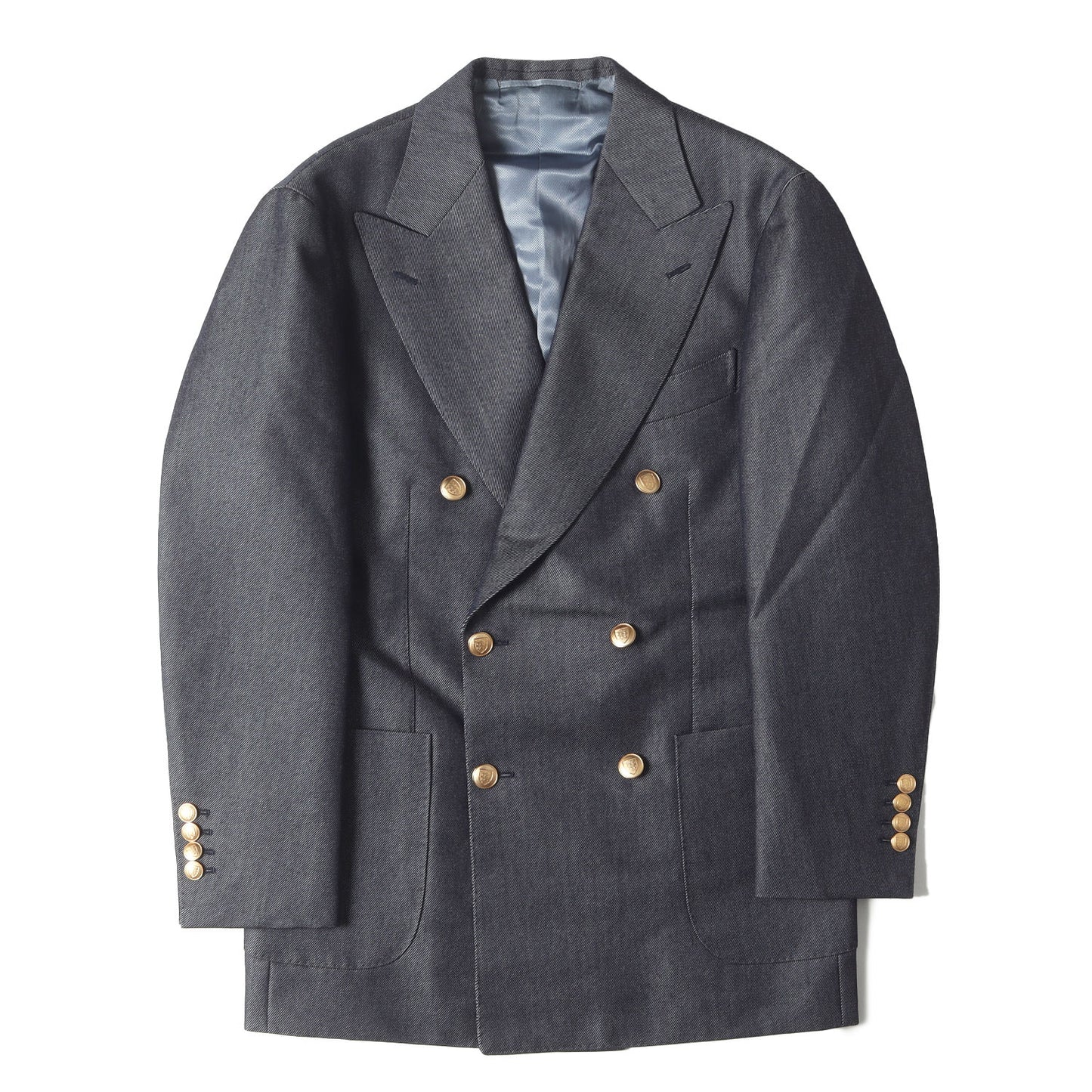 × William Halstead ウール モヘア ツイル ダブルブレスト ブレザー (CUSTOM TAYLOR-JK) / MADE IN JAPAN