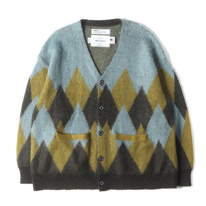 アーガイル ジャガード モヘア カーディガン (Argyle Mohair Knit Cardigan 22AW K-2)