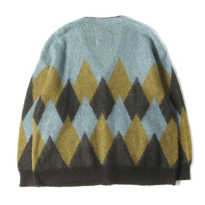 アーガイル ジャガード モヘア カーディガン (Argyle Mohair Knit Cardigan 22AW K-2)
