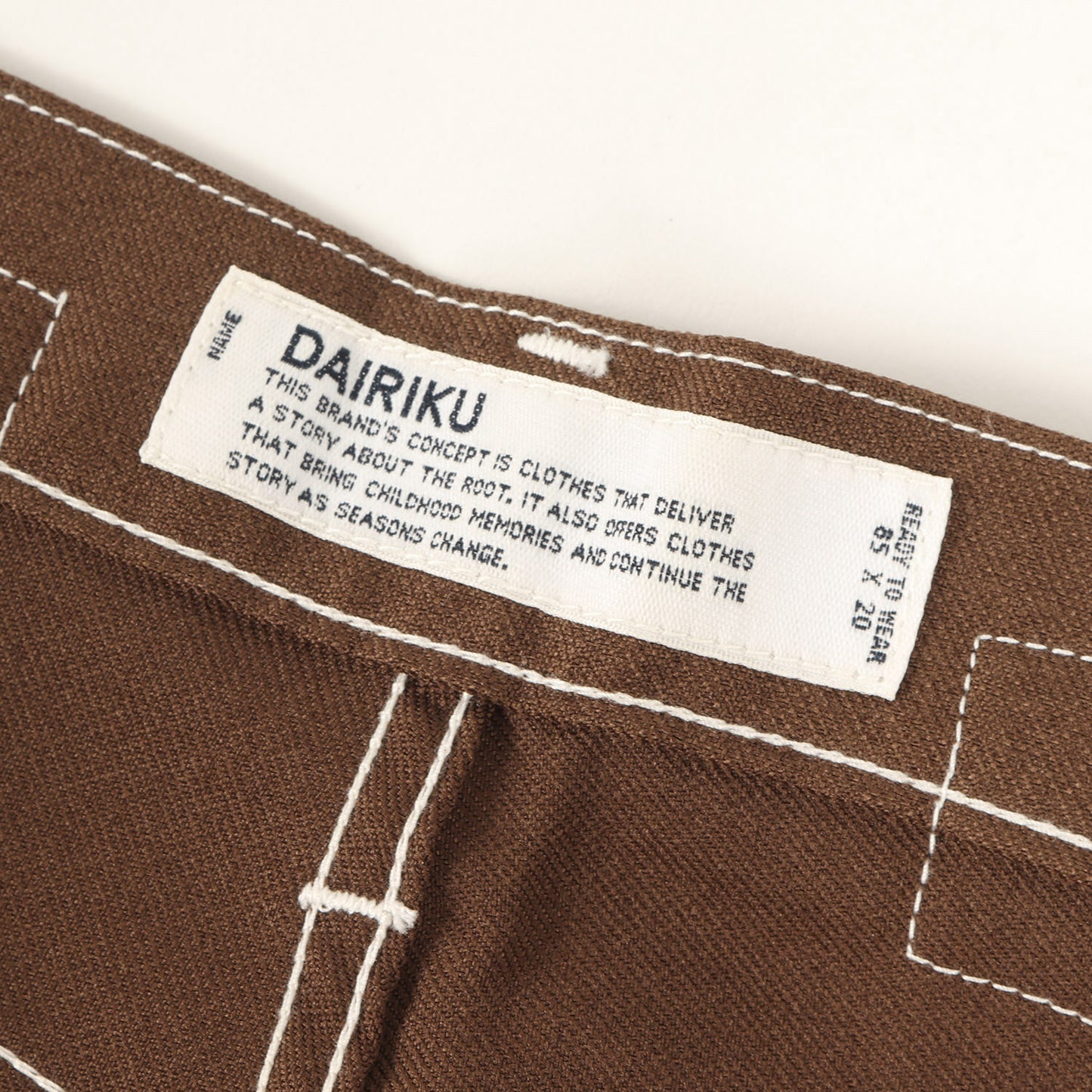 フラッシャー プレスド ランチャー パンツ (Flasher Pressed Pants 20SS B-3) / ジッパーフライ