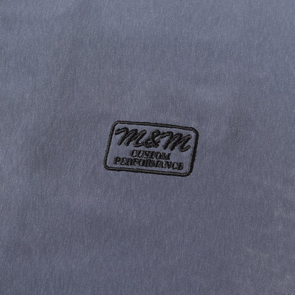 ワンポイント ロゴ ヘム スター 刺繍 オープンカラー 半袖 シャツ