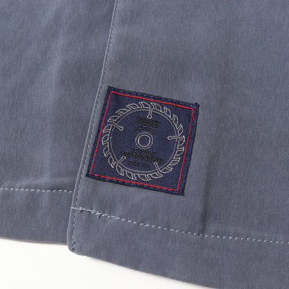 ワンポイント ロゴ ヘム スター 刺繍 オープンカラー 半袖 シャツ