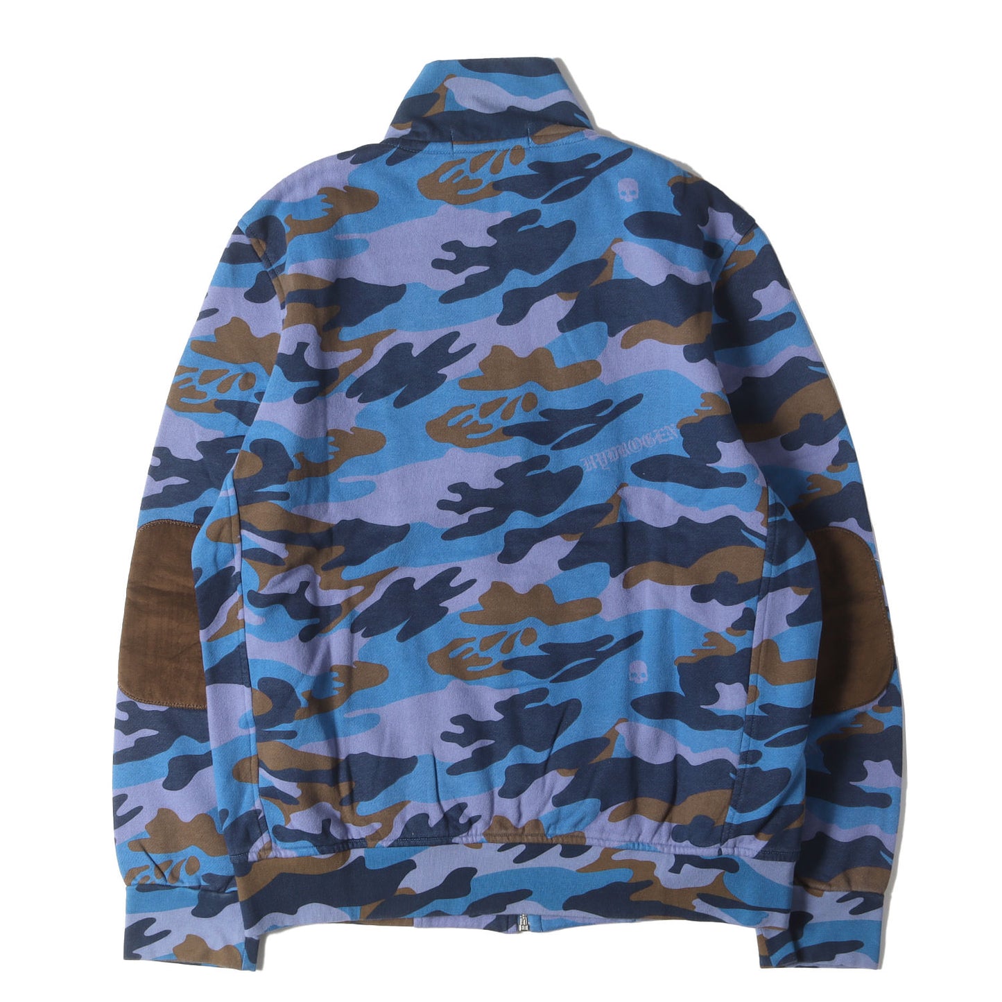 パイレーツスカル ワッペン カモ ハイネック スウェット トラック ジャケット / 裏起毛