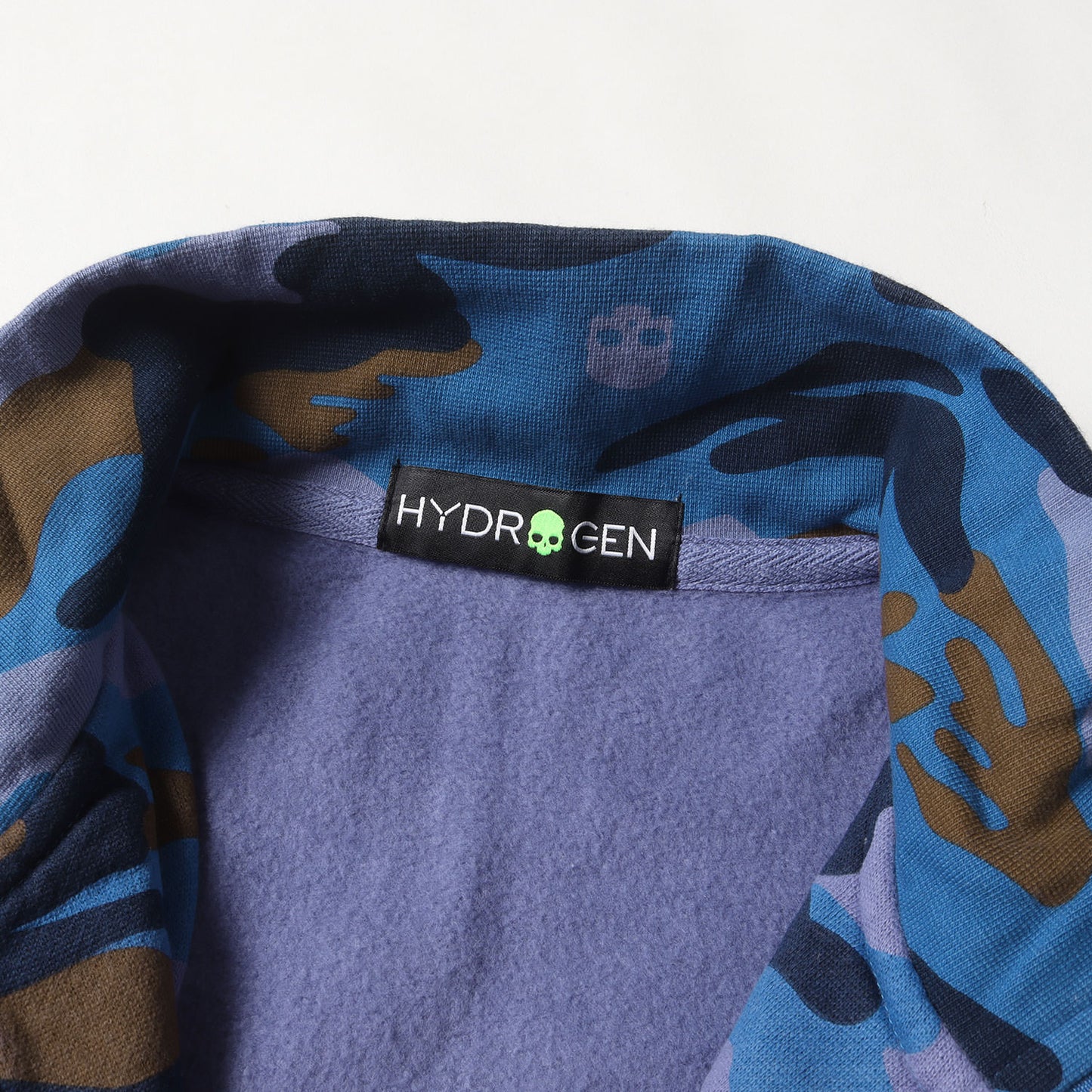 パイレーツスカル ワッペン カモ ハイネック スウェット トラック ジャケット / 裏起毛