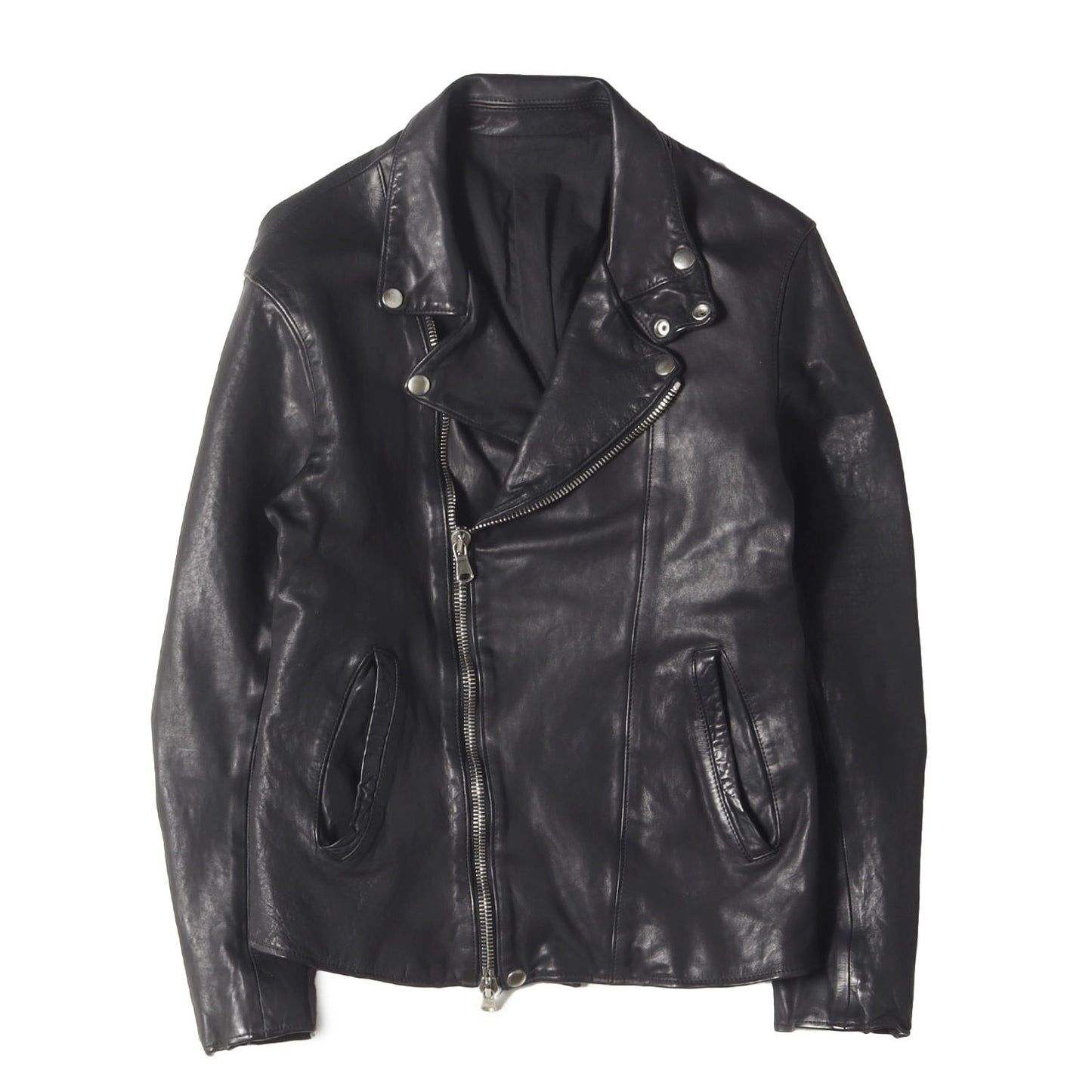 ソリッドワックス レザー ダブル ライダース ジャケット (Domestic Solid Waxed Kip Double Riders Jacket STL-027)