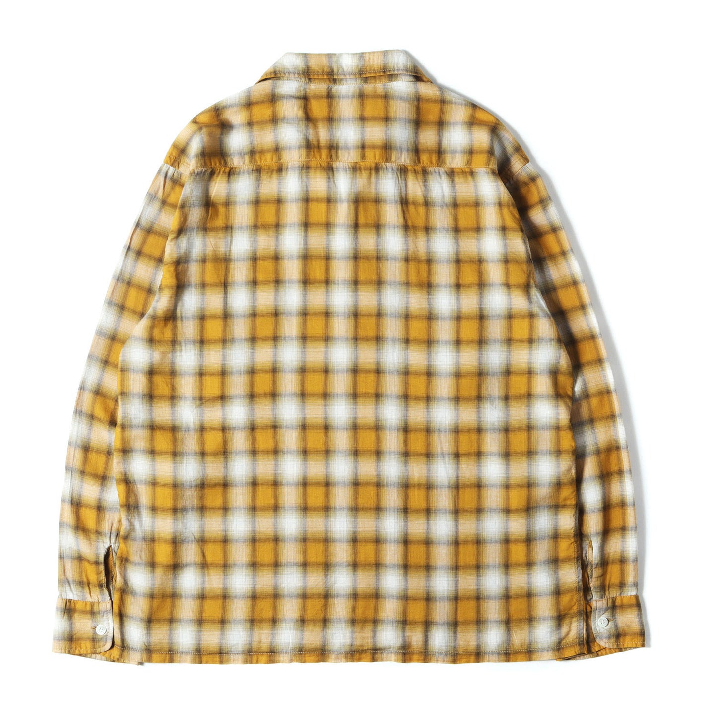 23SS オンブレチェック レーヨン混 オープンカラー シャツ (SD Ombre Check Shirt)